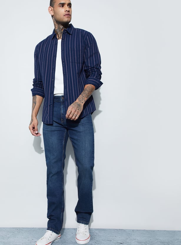FAME FOREVER Striped Smart Fit Shirt