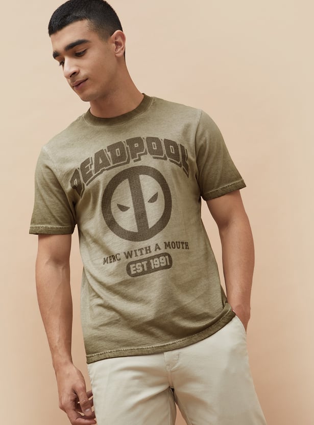 FAME FOREVER Deadpool Print T-shirt
