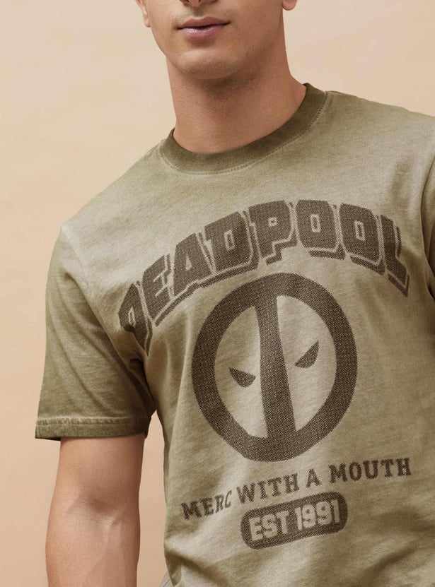FAME FOREVER Deadpool Print T-shirt