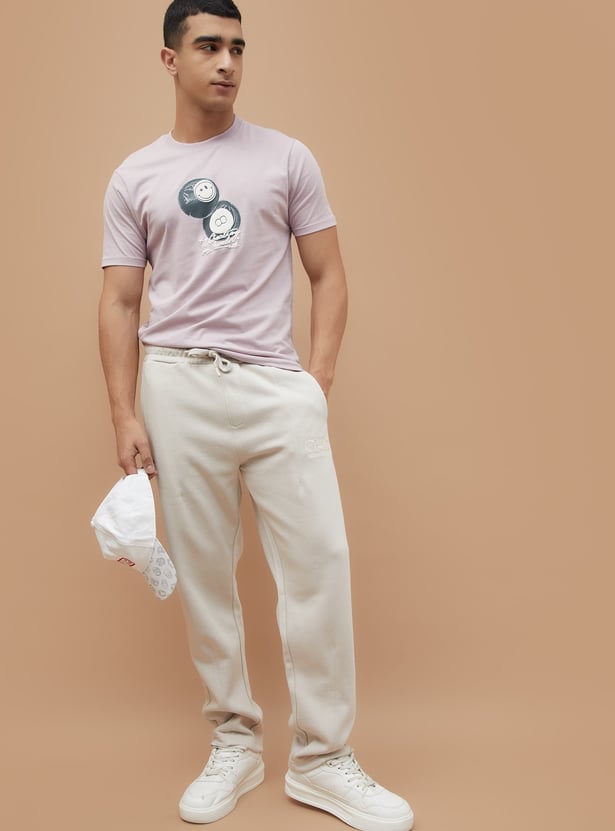 SW SMILEY Solid Elasticated Track Pants