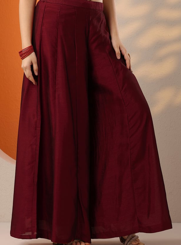LIBAS Embroidered Kurta Palazzo Set