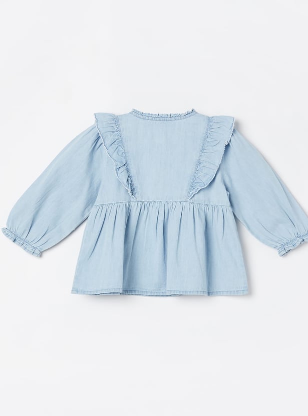 FAME FOREVER Girls Embroidered Top
