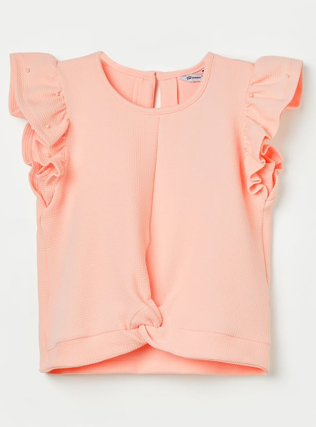 FAME FOREVER Girls Textured Top