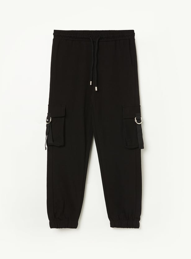 FAME FOREVER Girls Solid Cargo Joggers