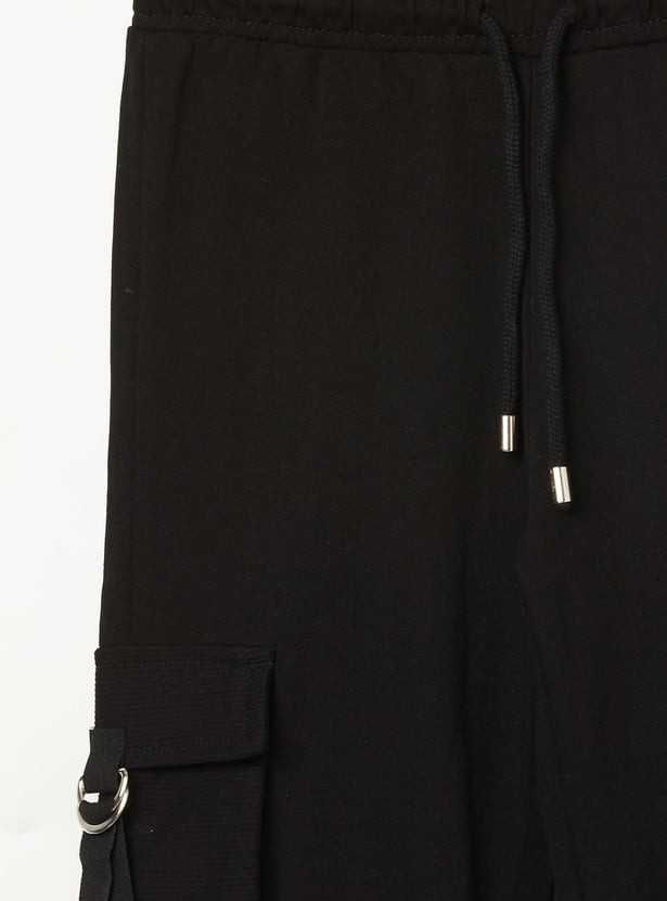 FAME FOREVER Girls Solid Cargo Joggers