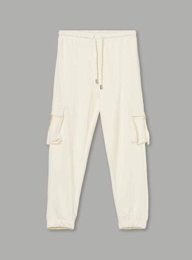 FAME FOREVER Girls Solid Cargo Joggers