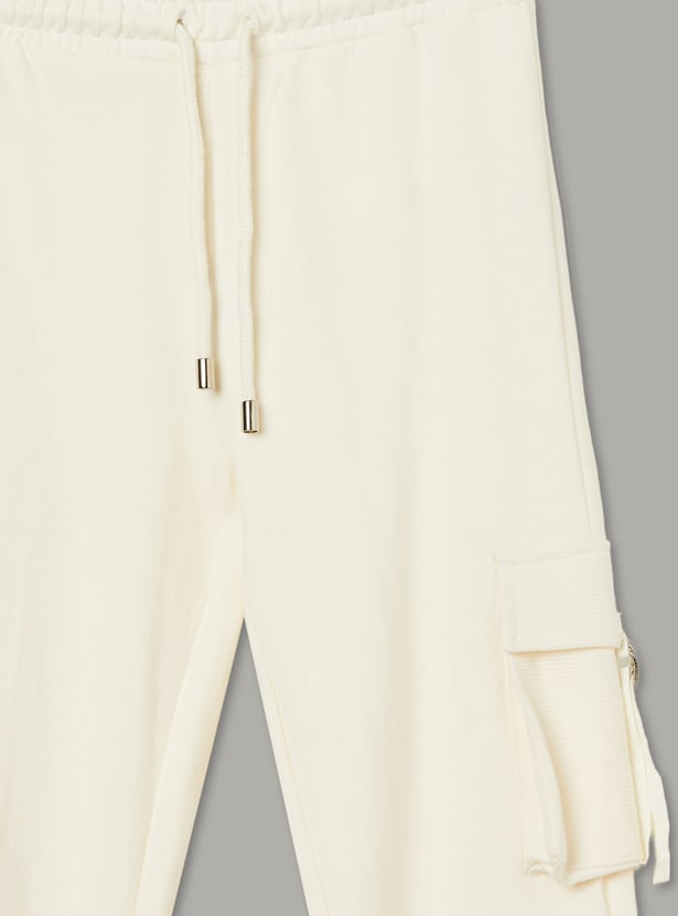 FAME FOREVER Girls Solid Cargo Joggers