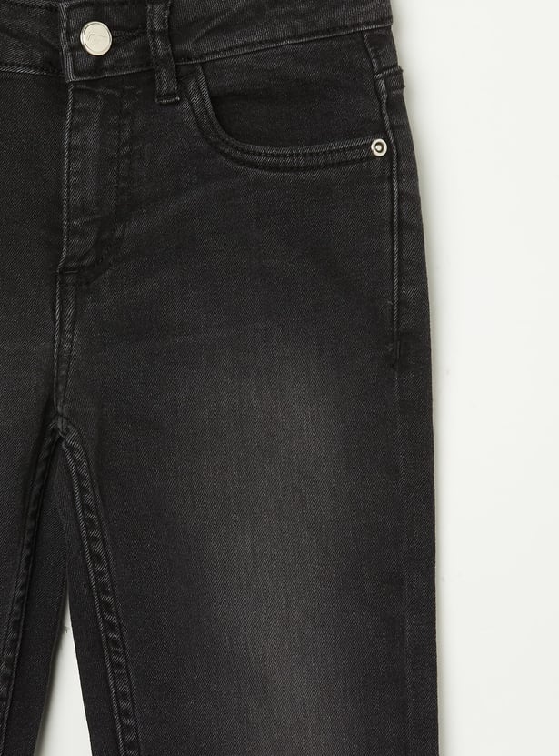 FAME FOREVER Girls Studded Bootcut Jeans