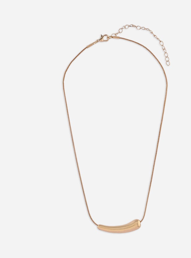 TONIQ Curved Pendant Necklace