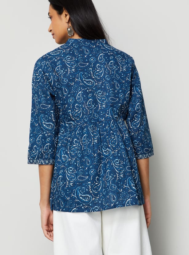 MELANGE Paisley Printed Top