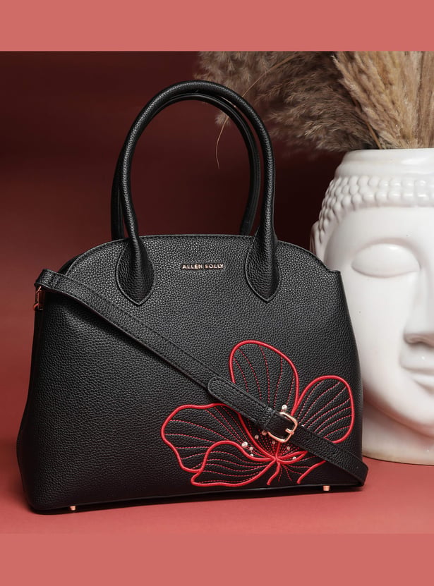 ALLEN SOLLY Embroidered Handheld Bag
