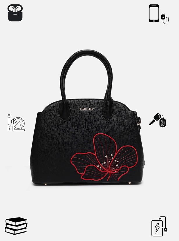 ALLEN SOLLY Embroidered Handheld Bag