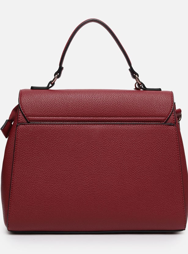 ALLEN SOLLY Handheld Bag with Floral Charm