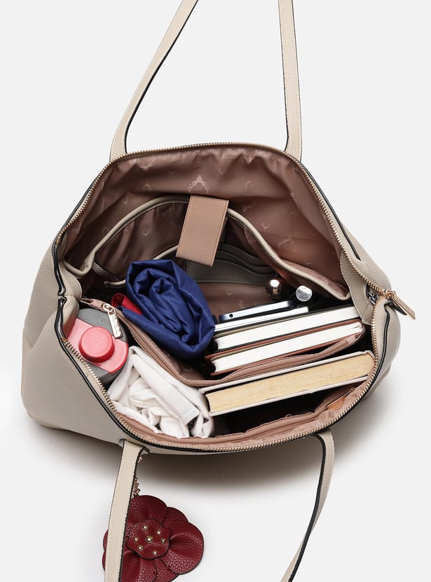 ALLEN SOLLY Textured Laptop Bag