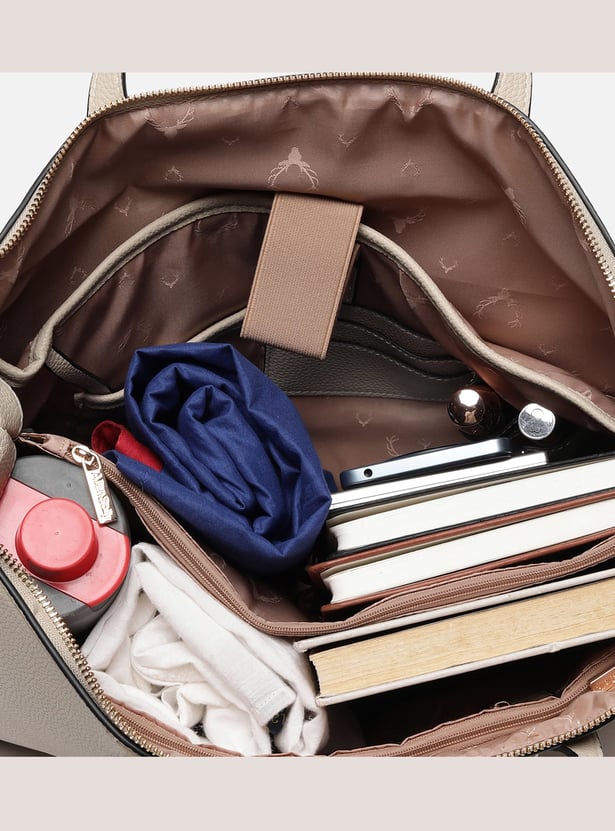 ALLEN SOLLY Textured Laptop Bag