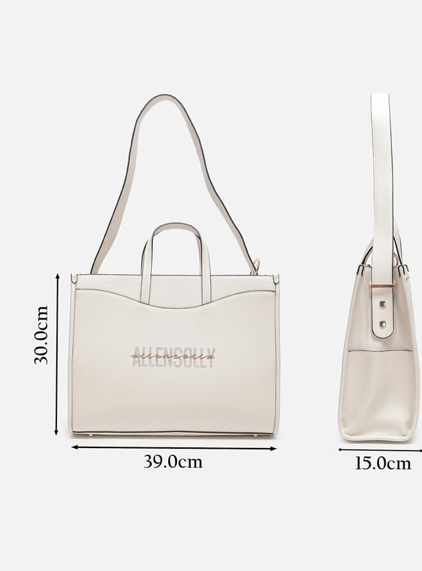 ALLEN SOLLY Brand Print Handheld Bag
