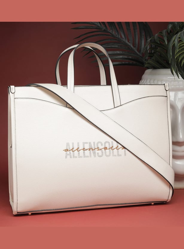 ALLEN SOLLY Brand Print Handheld Bag
