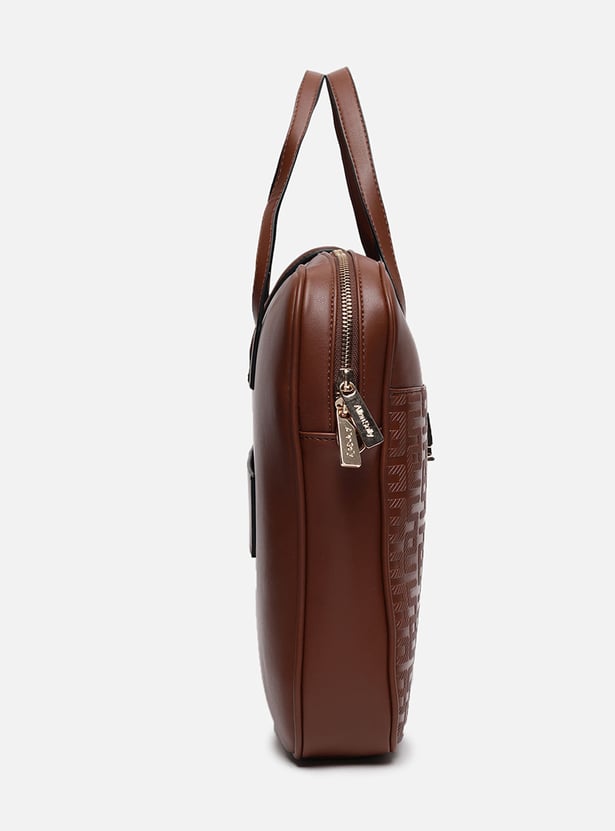 ALLEN SOLLY Embossed Laptop Bag