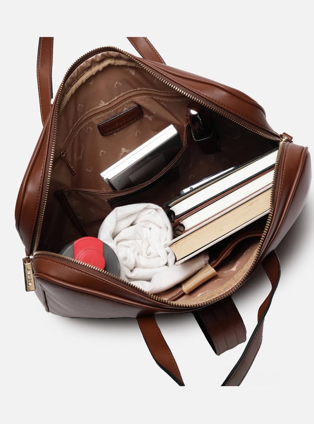 ALLEN SOLLY Embossed Laptop Bag