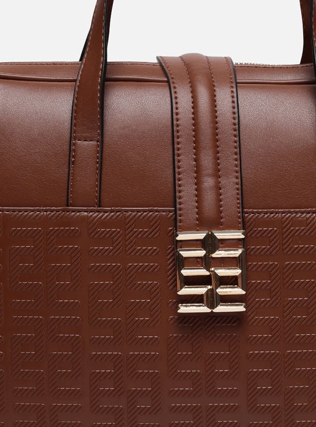 ALLEN SOLLY Embossed Laptop Bag