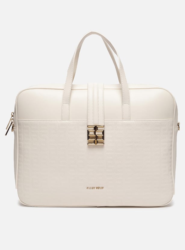 ALLEN SOLLY Embossed Laptop Bag