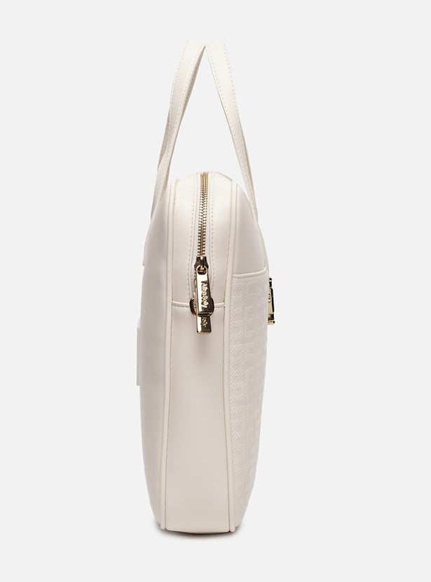 ALLEN SOLLY Embossed Laptop Bag