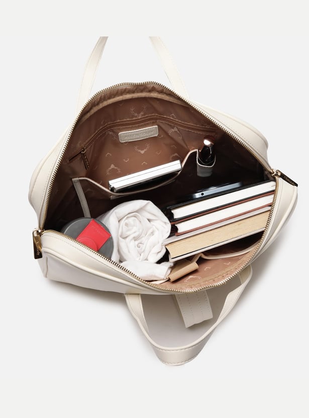 ALLEN SOLLY Embossed Laptop Bag
