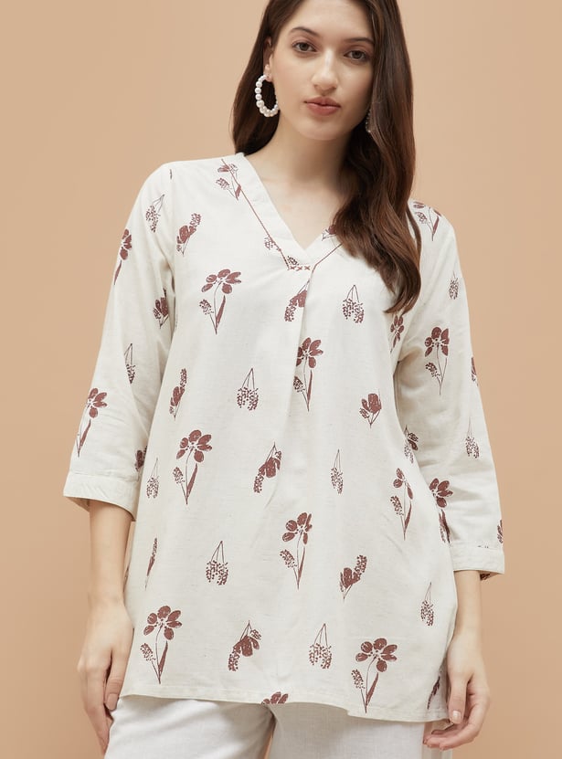MELANGE Floral Print Tunic