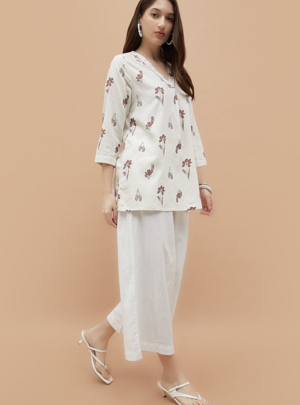 MELANGE Floral Print Tunic
