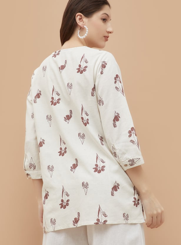 MELANGE Floral Print Tunic
