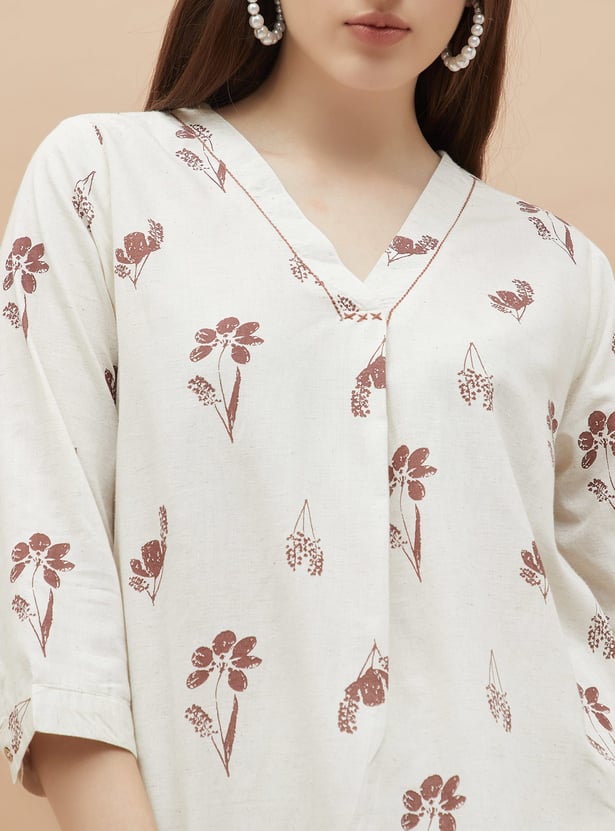 MELANGE Floral Print Tunic