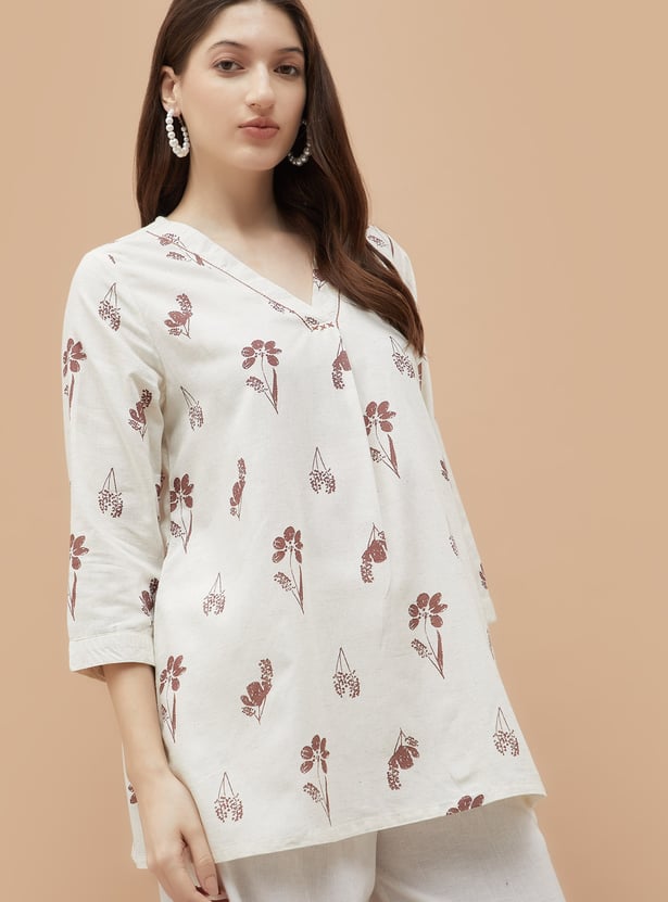 MELANGE Floral Print Tunic