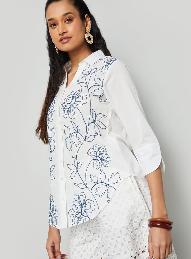 COLOUR ME Embroidered Top