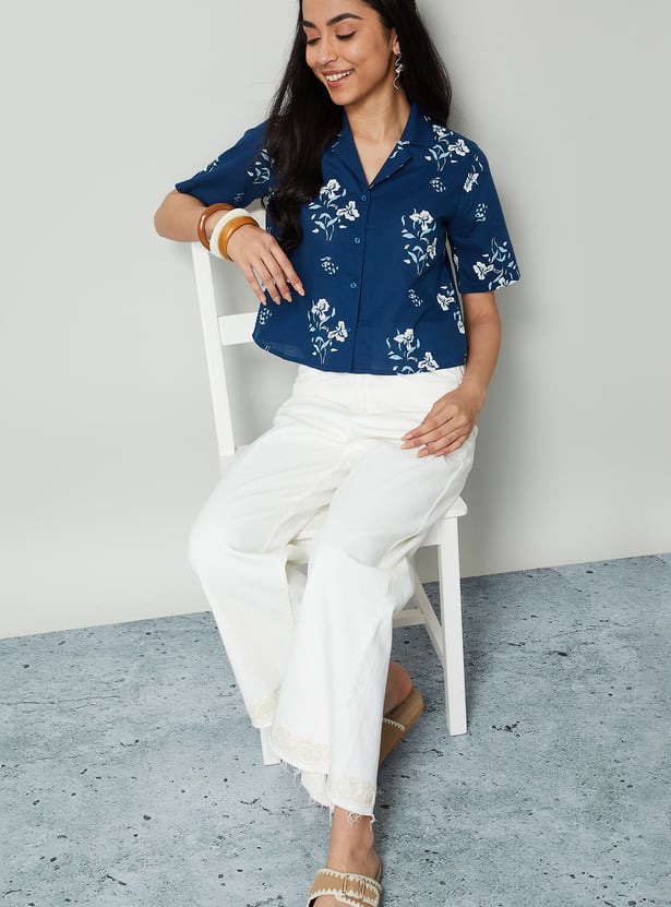 COLOUR ME Floral Print Shirt Style Tunic