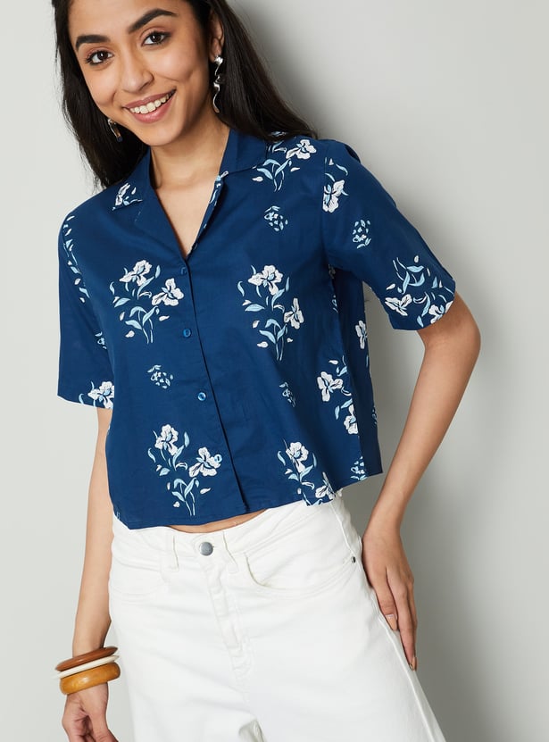 COLOUR ME Floral Print Shirt Style Tunic