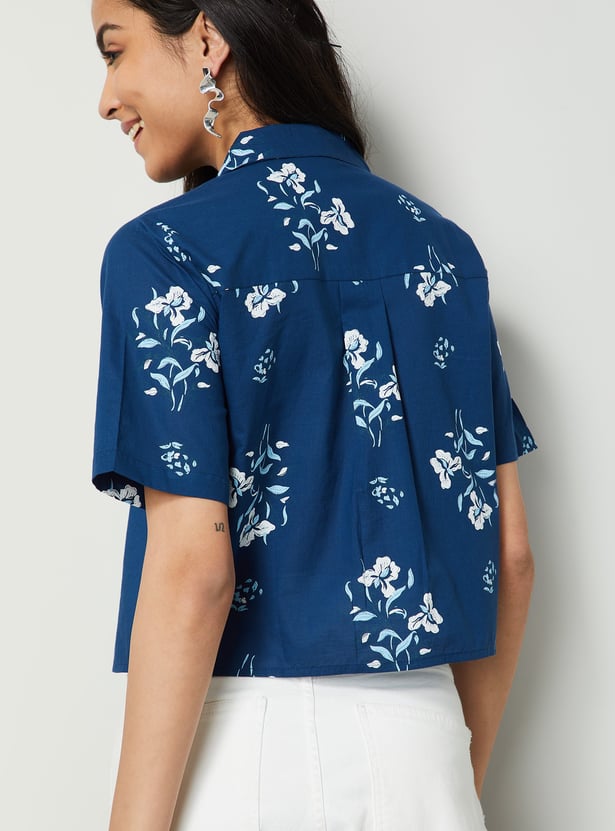 COLOUR ME Floral Print Shirt Style Tunic