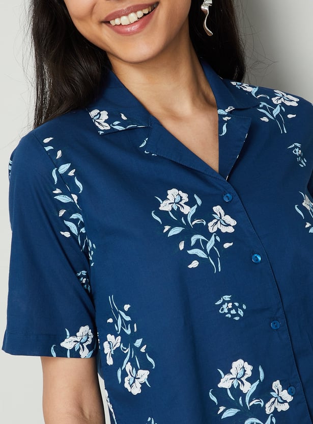 COLOUR ME Floral Print Shirt Style Tunic