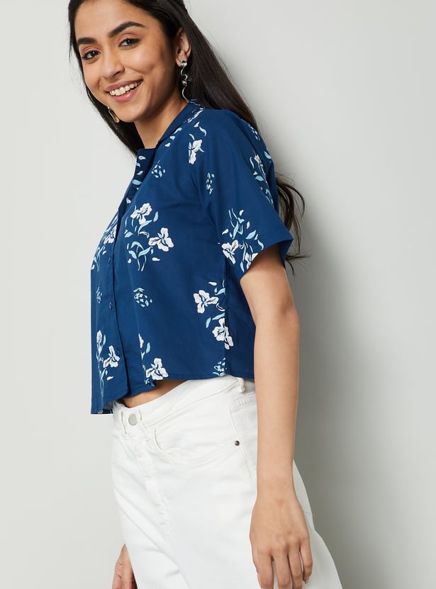 COLOUR ME Floral Print Shirt Style Tunic
