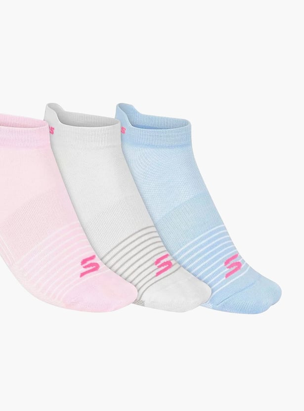 SKECHERS Knitted Ankle-Length Socks - Pack of 3