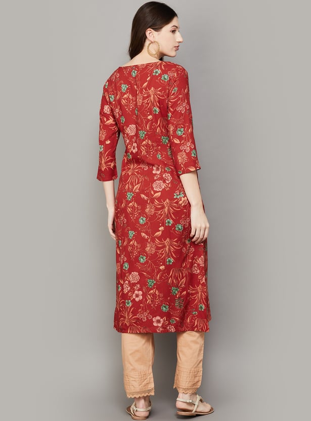 W Floral Print Straight Kurta