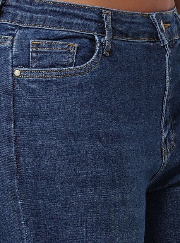 KRAUS Washed Wide Leg Jeans