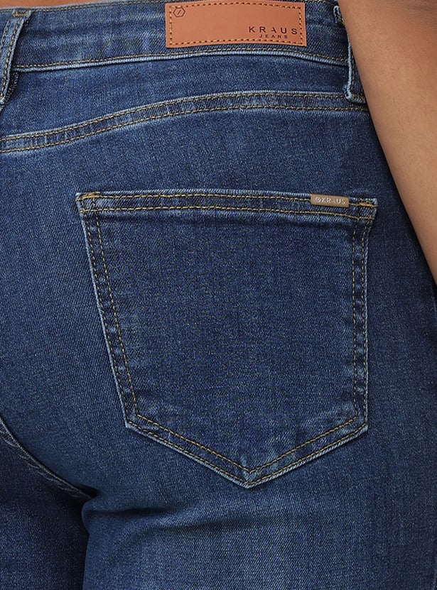 KRAUS Washed Wide Leg Jeans