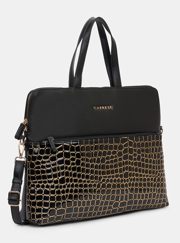CAPRESE Embossed Laptop Bag