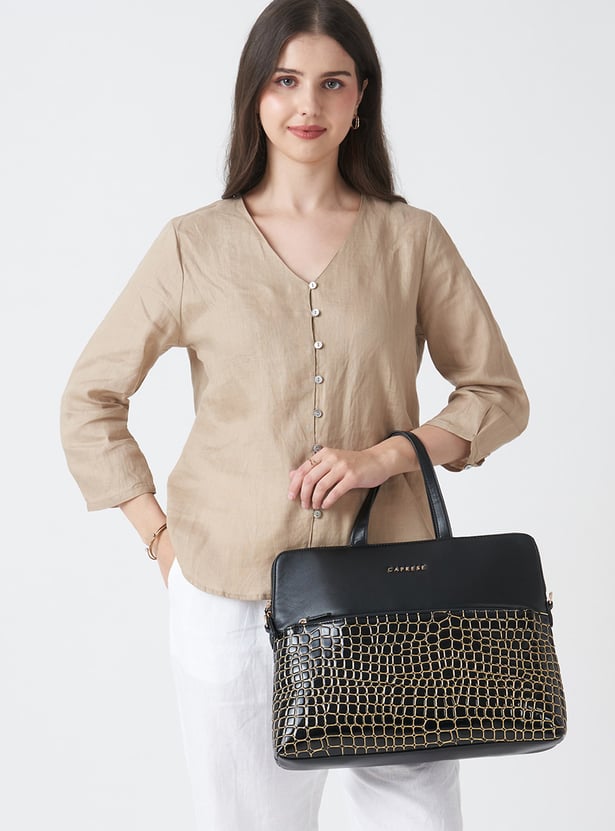 CAPRESE Embossed Laptop Bag