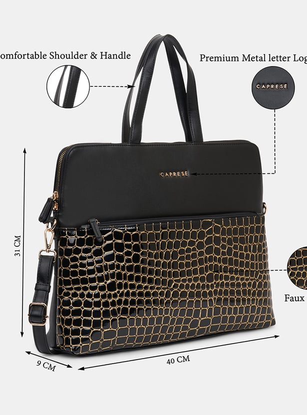CAPRESE Embossed Laptop Bag