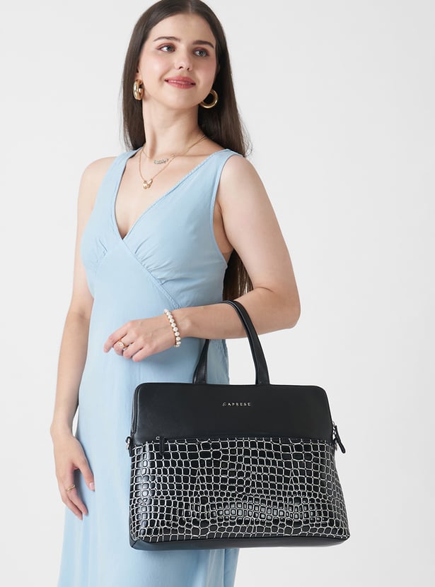 CAPRESE Embossed Laptop Bag