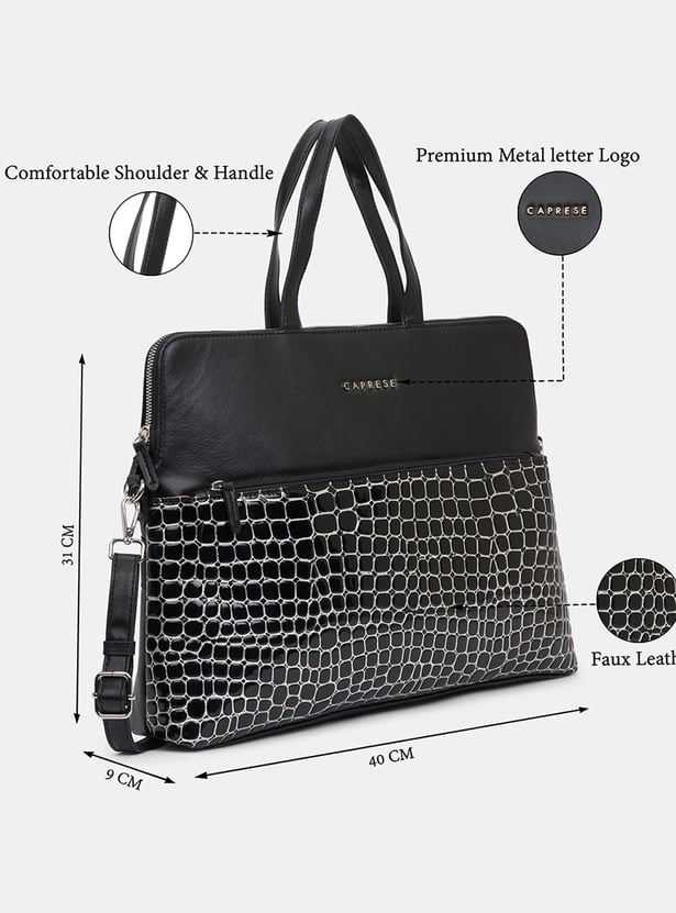 CAPRESE Embossed Laptop Bag