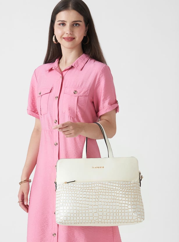 CAPRESE Embossed Laptop Bag
