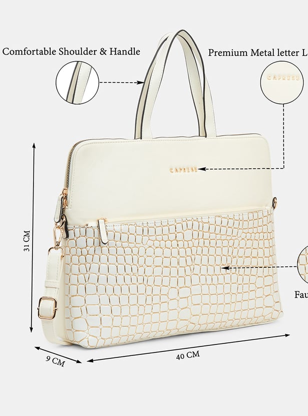 CAPRESE Embossed Laptop Bag