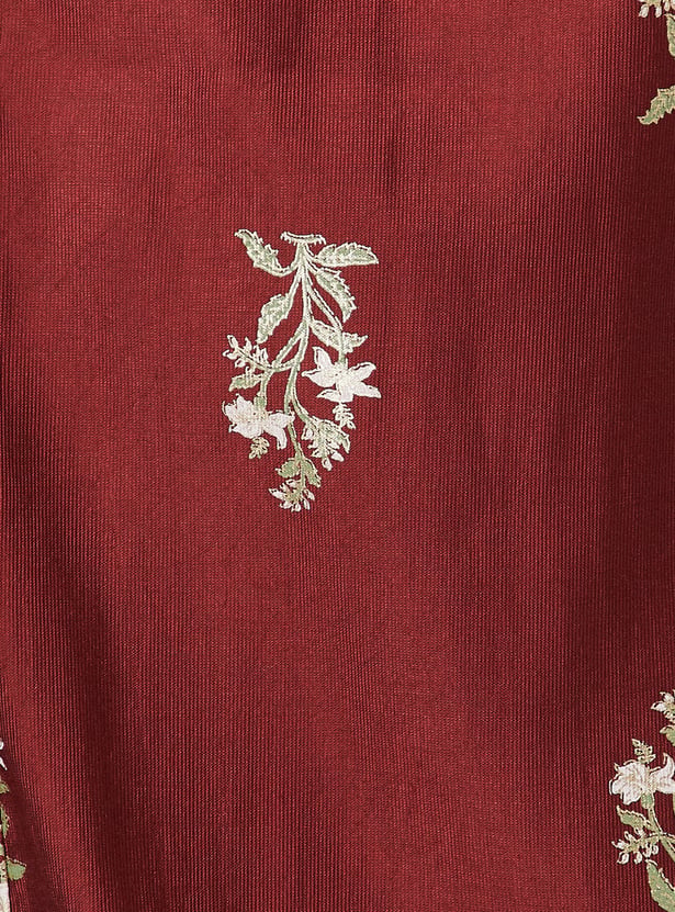 MELANGE Floral Print Straight Kurta